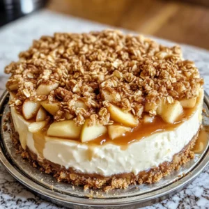Apple Crisp Cheesecake 5 Steps Ultimate Delicious