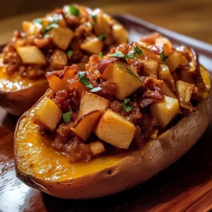 Apple Spiced Stuffed Sweet Potatoes 4 Servings Ultimate Delicious