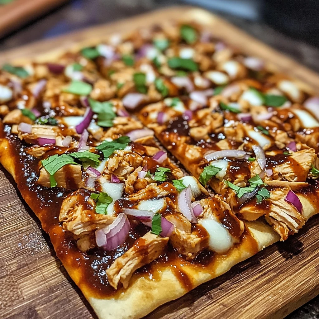 BBQ Chicken Flatbread Pizza 4 Servings Easy Delicious