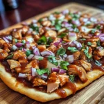 BBQ Chicken Flatbread Pizza 4 Servings Easy Delicious