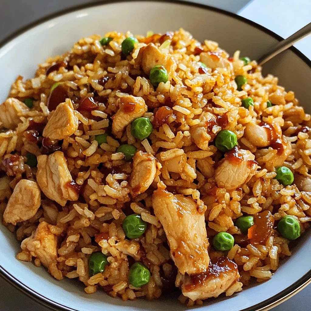 BBQ Chicken Fried Rice 5 Steps Easy Delicious