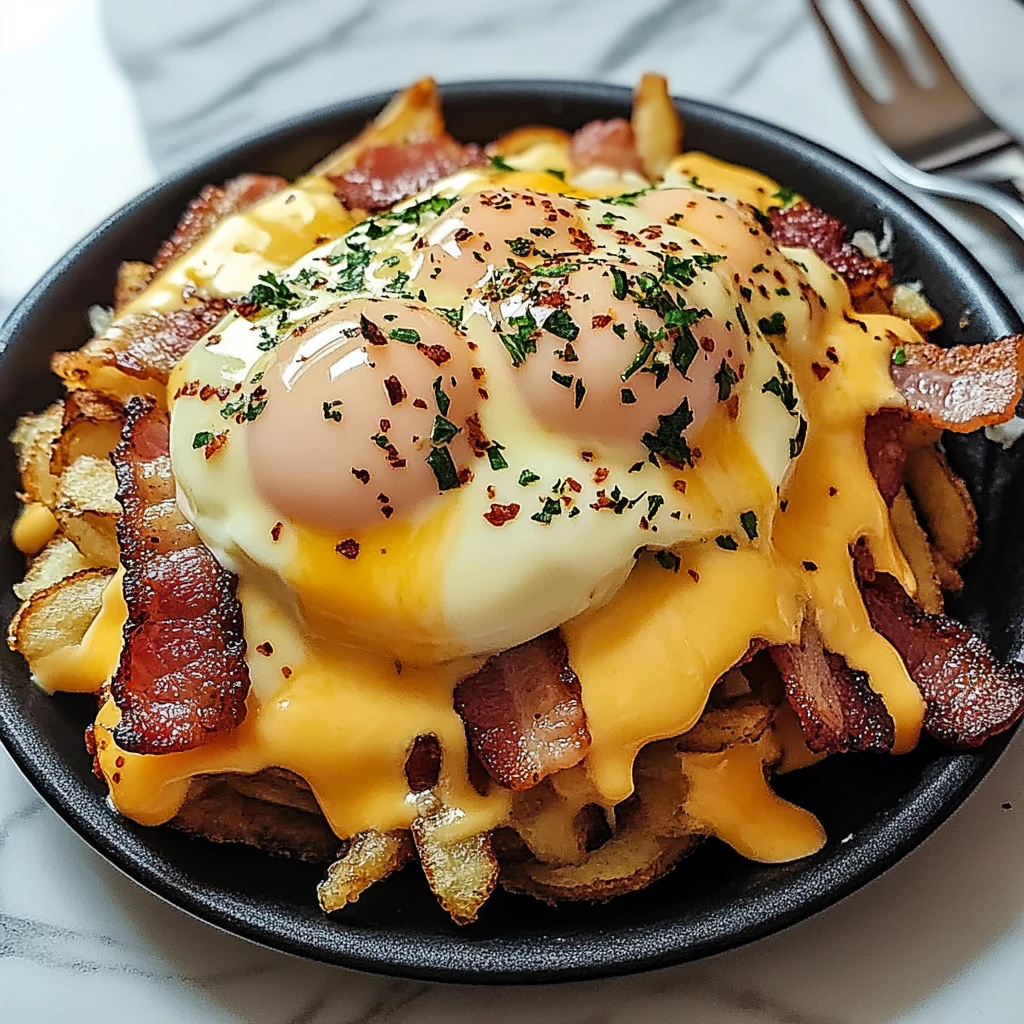 Breakfast Poutine with Hollandaise Sauce 4 Servings Ultimate Delicious