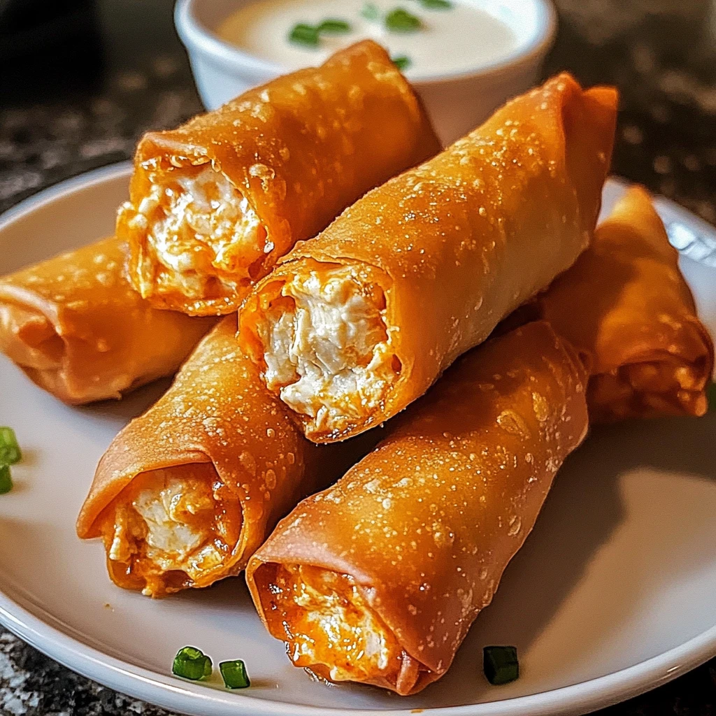 Buffalo Chicken Dip Egg Rolls 12 Ingredients Easy Delicious