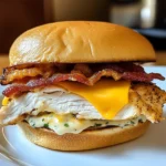 Cheesy Chicken Bacon Ranch Sandwich 4 Servings Ultimate Delicious