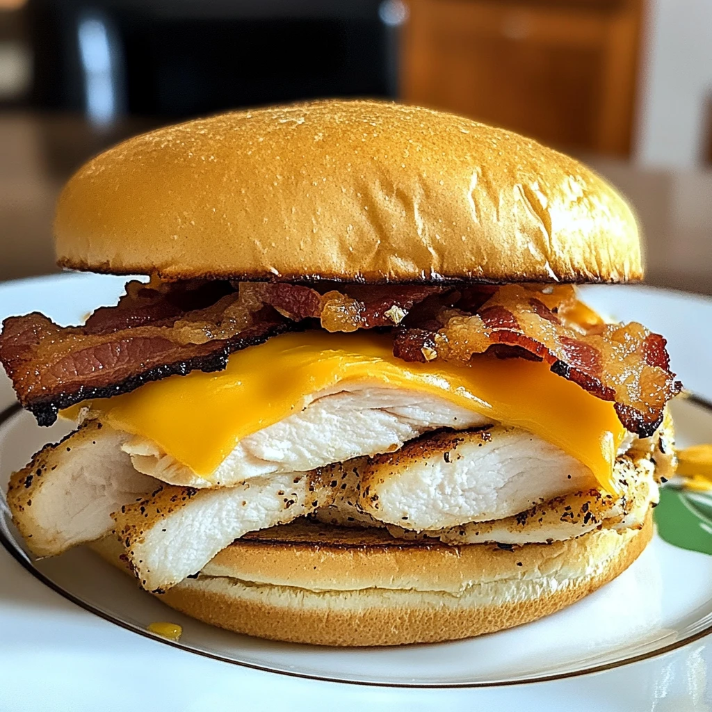 Cheesy Chicken Bacon Ranch Sandwich 4 Servings Ultimate Delicious