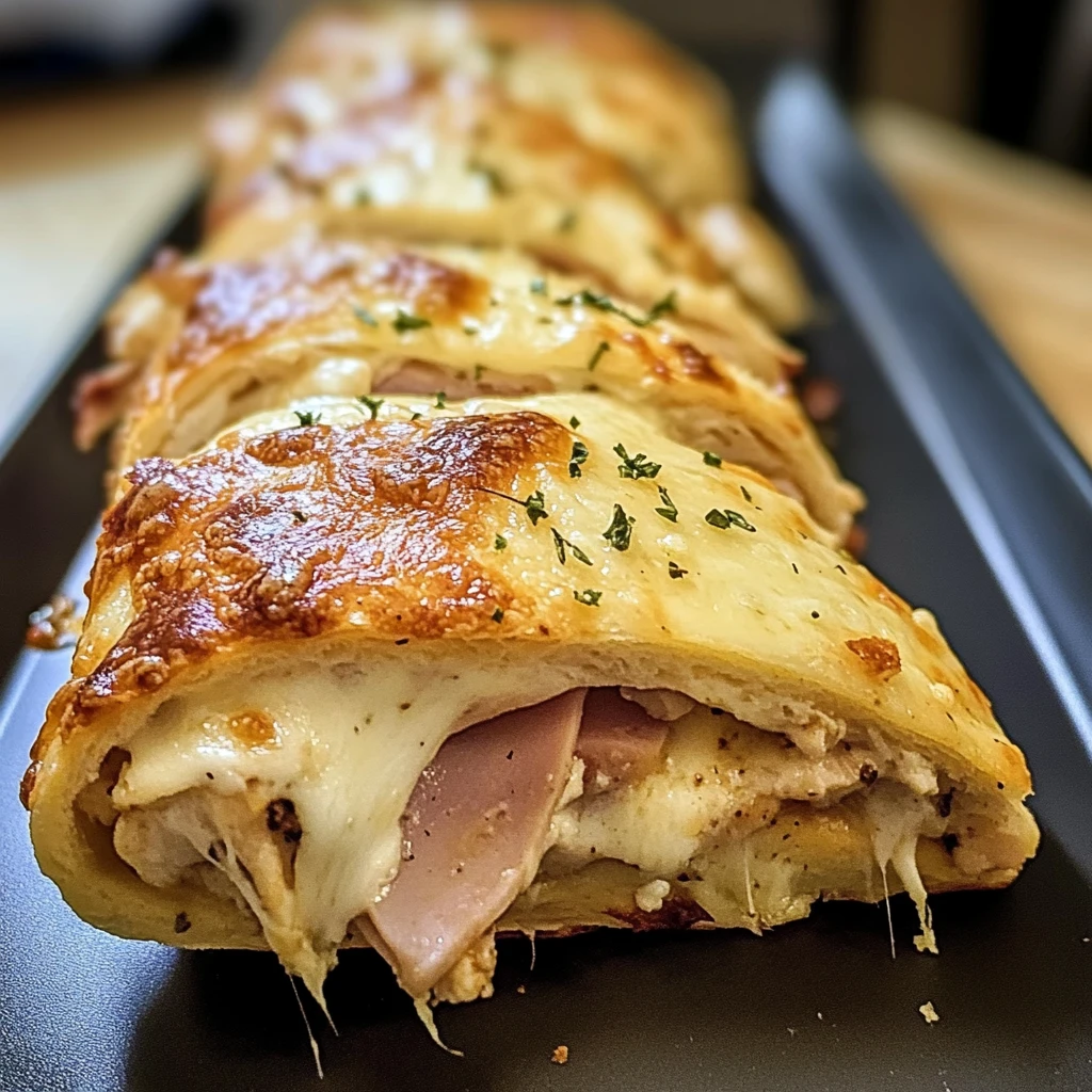 Chicken Cordon Bleu Stromboli 30 Minutes Easy Delicious