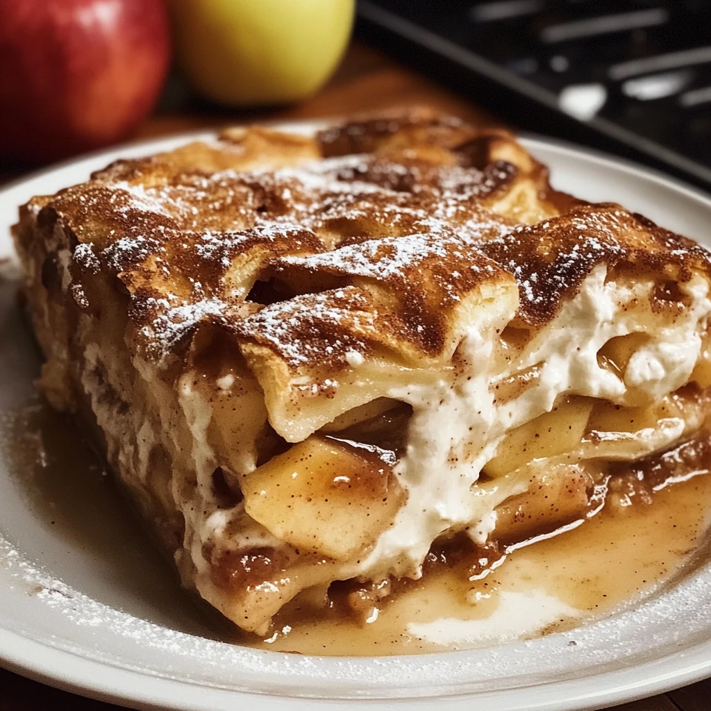 Discover the Irresistible Cinnamon Roll Apple Lasagna Recipe! 4 Cinnamon Roll Apple Lasagna 30 Minutes Easy Delicious