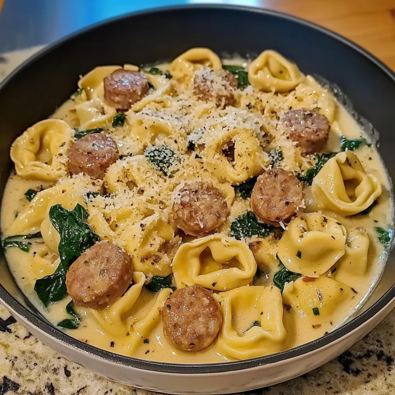 Creamy Garlic Parmesan Sausage Tortellini 30 Minutes Easy Delicious
