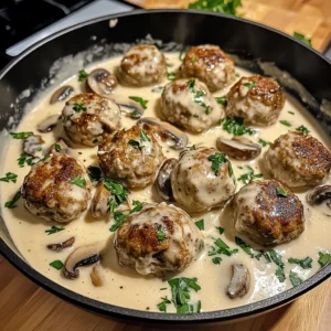 Creamy Mushroom Chicken Meatballs 30 Minutes Ultimate Delicious