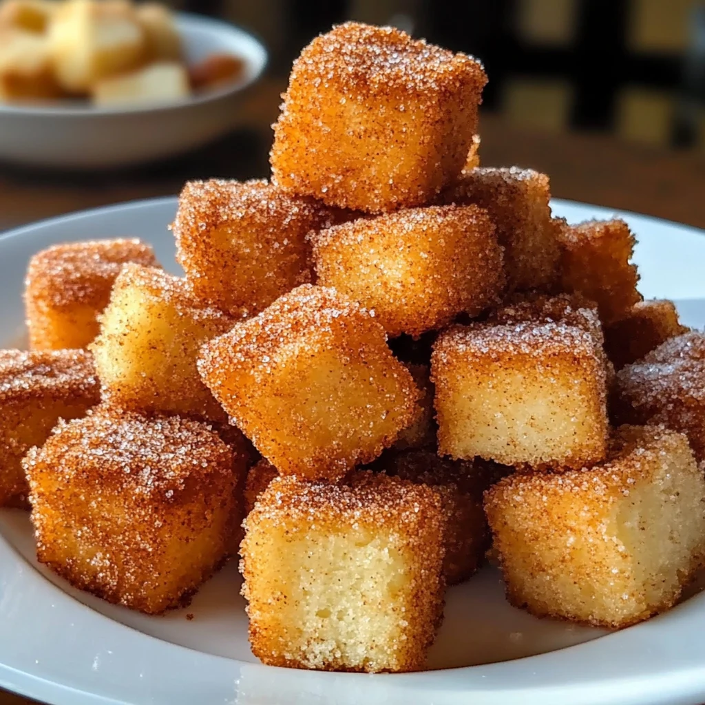 Crispy Angel Cake Churro Bites 4 Servings Easy Delicious