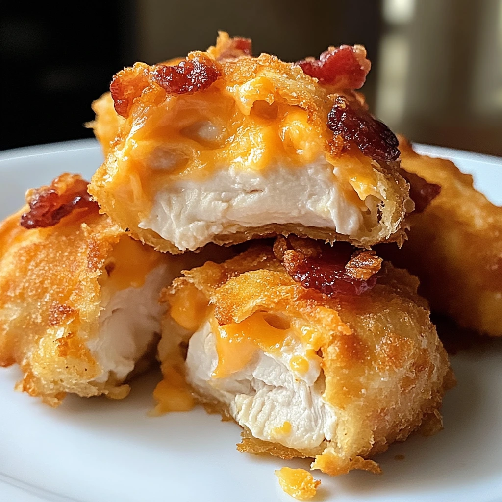 Crispy Bacon Chicken Cheddar Loaded Bazooka Bombs 30 Minutes Ultimate Delicious