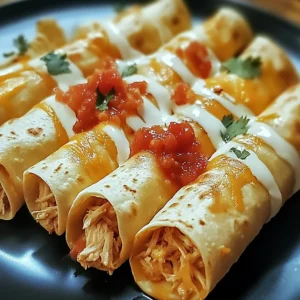 Crispy Baked Cream Cheese Chicken Taquitos 30 Minutes Easy Delicious