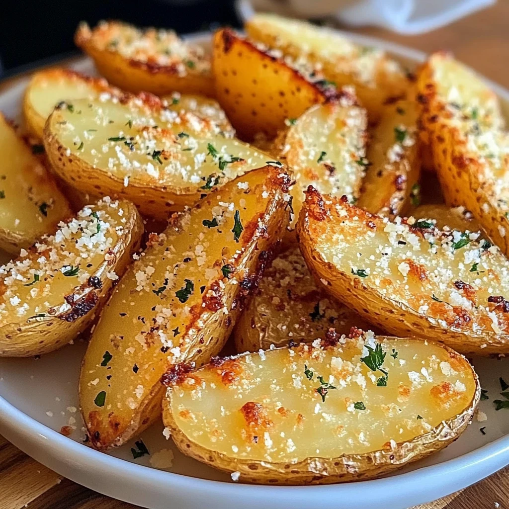Make Crispy Parmesan Potato Wedges That Everyone Will Love! 4 Crispy Parmesan Potato Wedges 5 Steps Ultimate Delicious