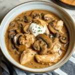 Crockpot Chicken and Mushroom Stroganoff 4 Servings Easy Delicious