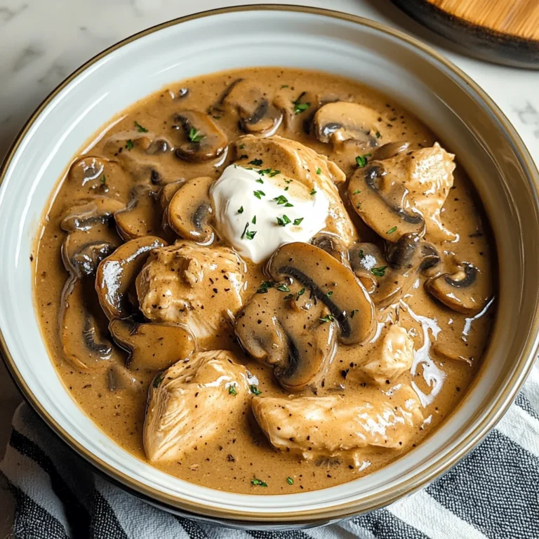 Crockpot Chicken and Mushroom Stroganoff 4 Servings Easy Delicious