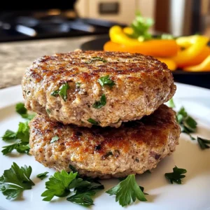 Ground Turkey Burger 4 Servings Perfect Delicious