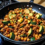 Ground Turkey Zucchini Chickpea Skillet 30 Minutes Easy Delicious