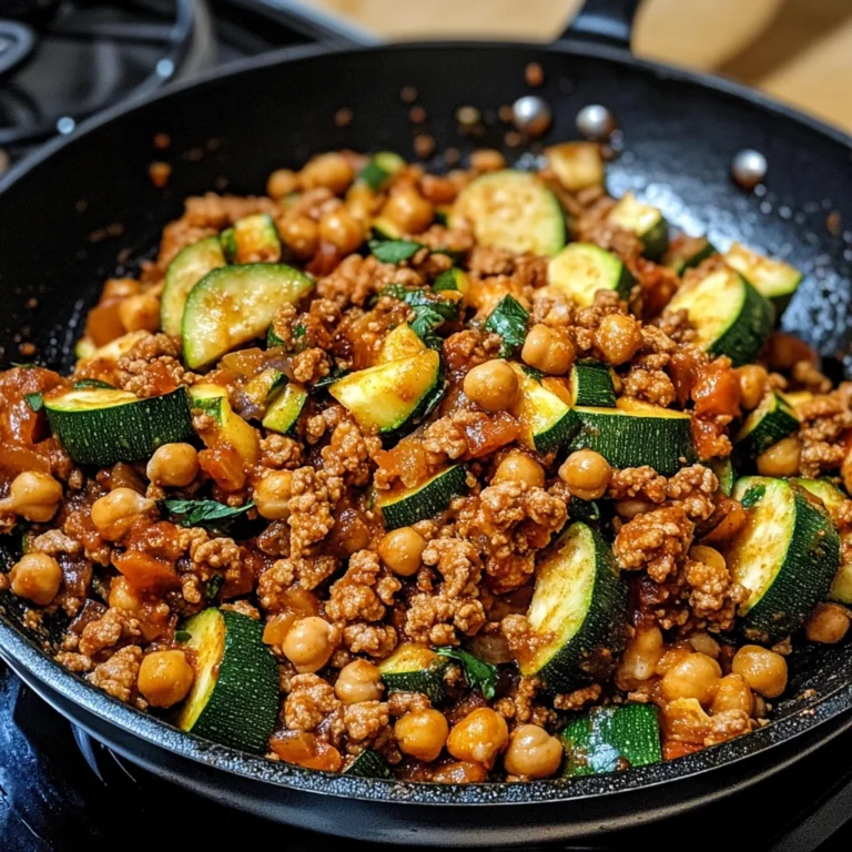 Ground Turkey Zucchini Chickpea Skillet 30 Minutes Easy Delicious