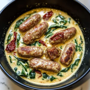 Keto Creamy Tuscan Sausage 4 Servings Ultimate Delicious