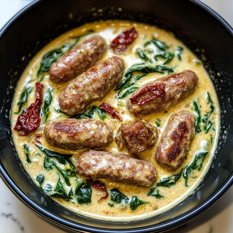 Keto Creamy Tuscan Sausage 4 Servings Ultimate Delicious