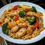 Lemon Chicken & Veggie Orzo Stir Fry 30 Minutes Easy Delicious