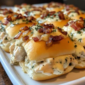 Loaded Ranch Chicken Bacon Alfredo Slider Bombs - 30 Minutes Amazing