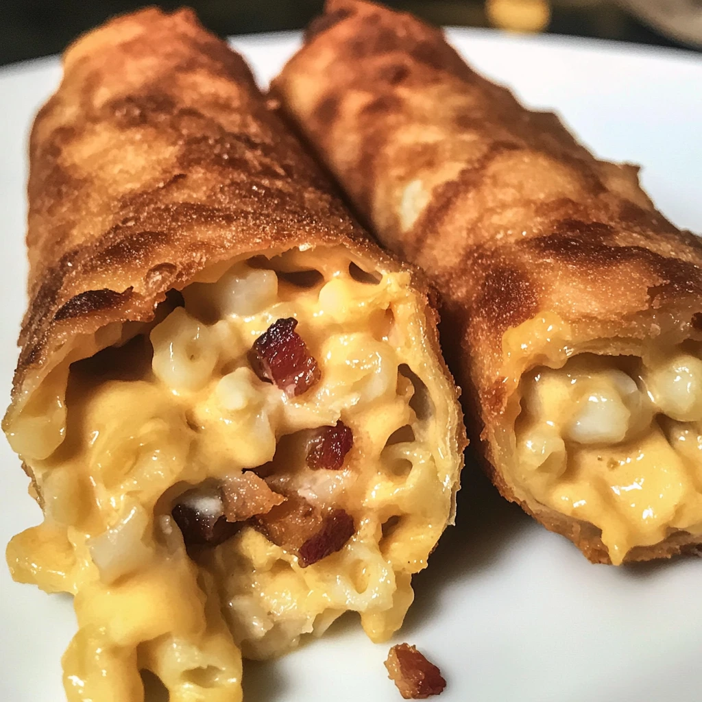 Mac and Cheese Chicken Bacon Ranch Egg Rolls - 12 Ingredients Ultimate Amazing
