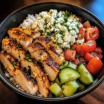 Mediterranean Chicken Rice Bowl 4 Servings Easy Delicious