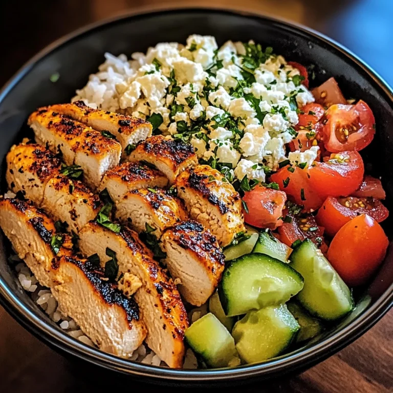 Mediterranean Chicken Rice Bowl 4 Servings Easy Delicious