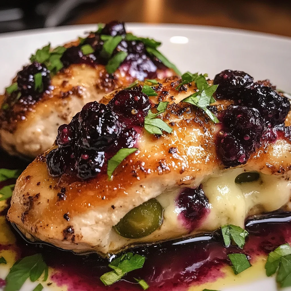 Melty Blackberry Jalapeño Stuffed Chicken 4 Servings Ultimate Delicious