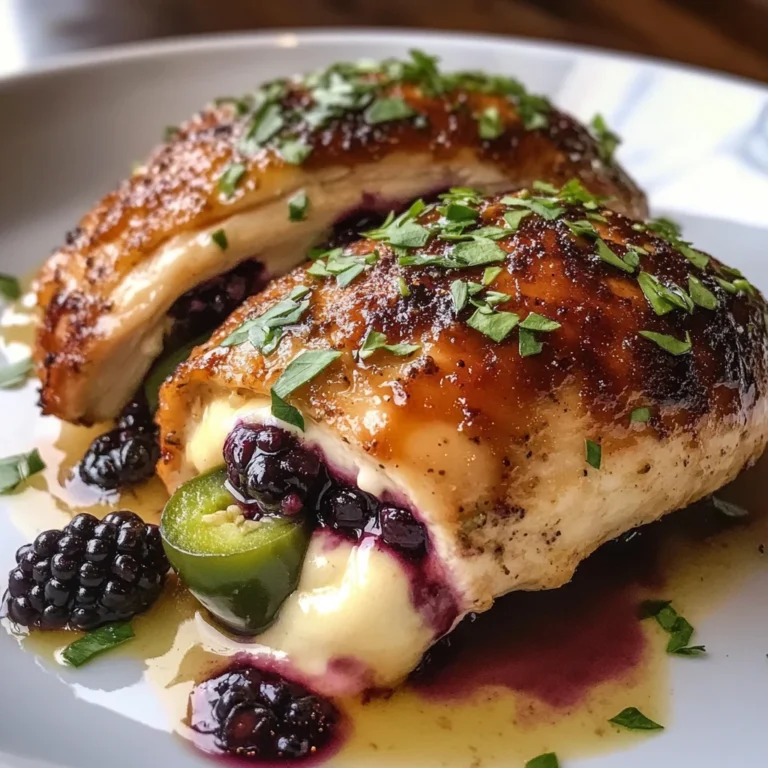 Melty Blackberry Jalapeño Stuffed Chicken 4 Servings Ultimate Delicious