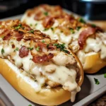 Monster Bacon Chicken Alfredo Loaded Sub Roll Bombs 30 Minutes Ultimate Delicious