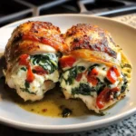 Roasted Red Pepper Spinach Mozzarella Stuffed Chicken 30 Minutes Ultimate Delicious