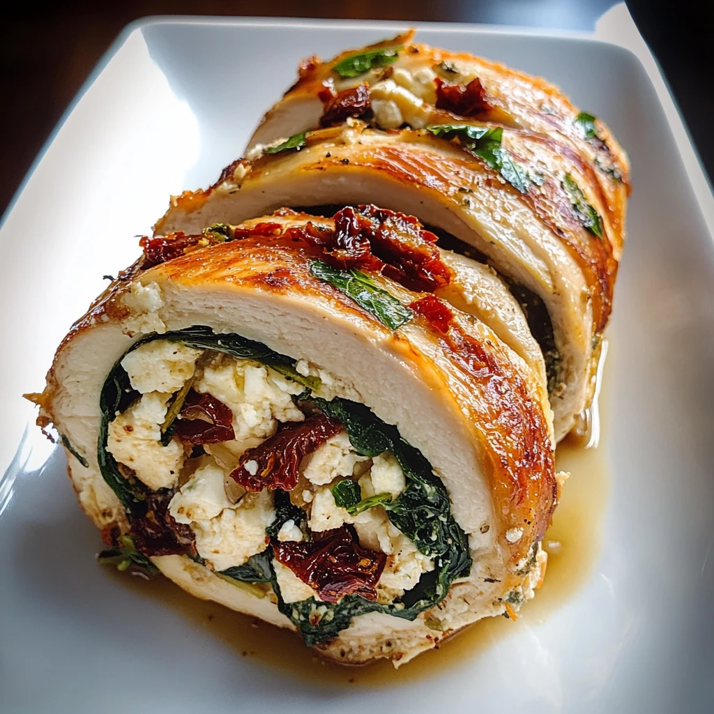 Rolled Up Chicken with Feta, Spinach, 30 Minutes Amazing
