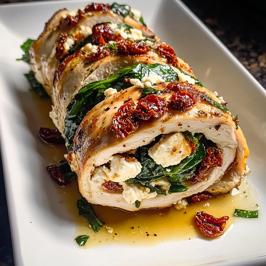 Rolled Up Chicken with Feta, Spinach, 30 Minutes Amazing