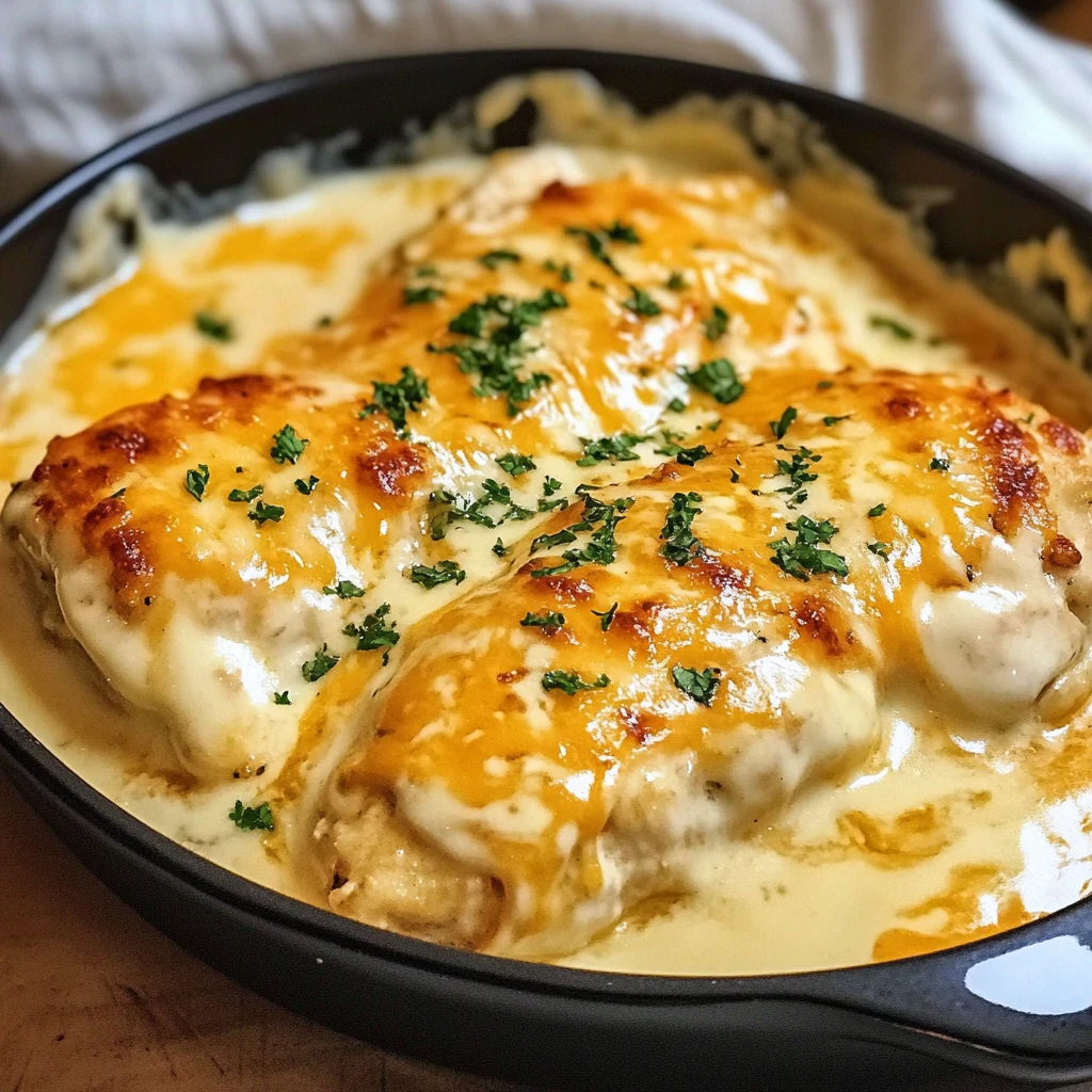 Indulge in Smothered Cheesy Sour Cream Chicken Tonight! 4 Smothered Cheesy Sour Cream Chicken 4 Servings Easy Delicious