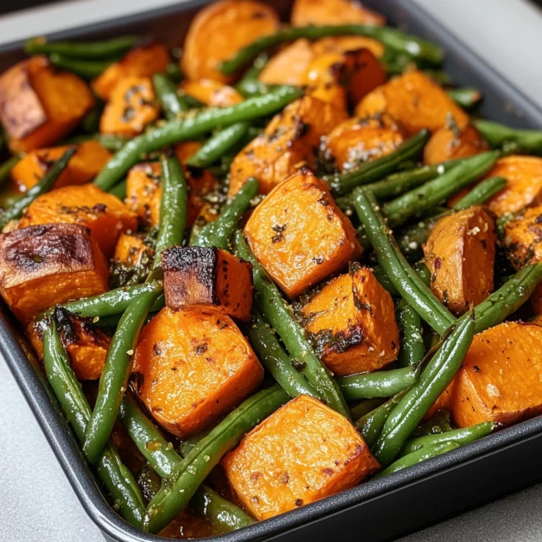 Sweet Potato Green Bean Tray Bake 30 Minutes Easy Delicious