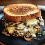 Swiss Mushroom Melt Sandwich 4 Ingredients Easy Delicious