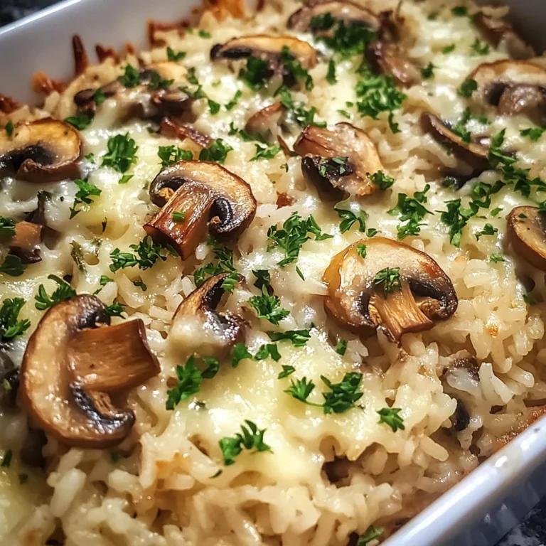 Vegetarian Garlic Mushroom Rice Bake 30 Minutes Ultimate Delicious