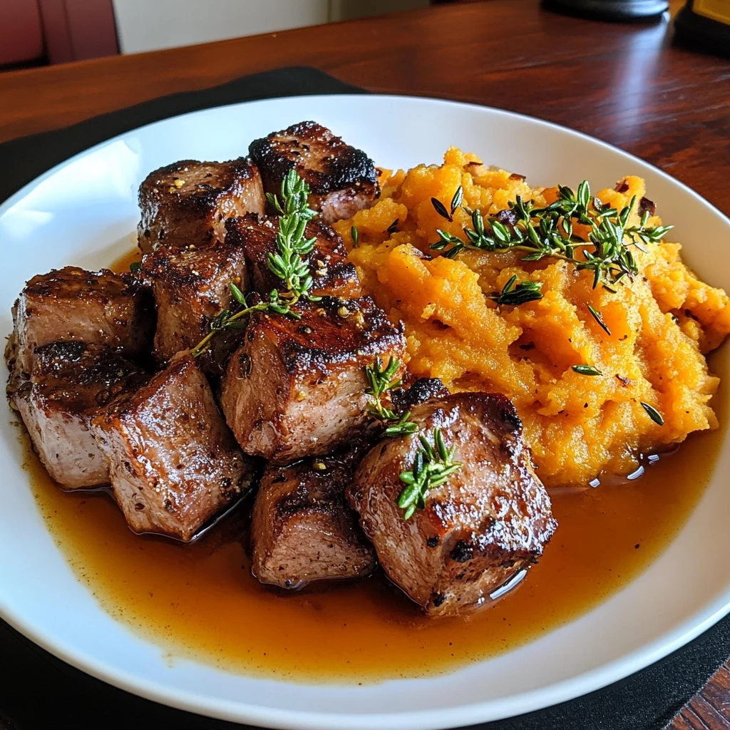 Savor Every Bite of Apple Cider Pork with Mashed Sweet Potatoes 4 Apple Cider Pork with Mashed Sweet Potatoes: 4 Servings Easy Delicious