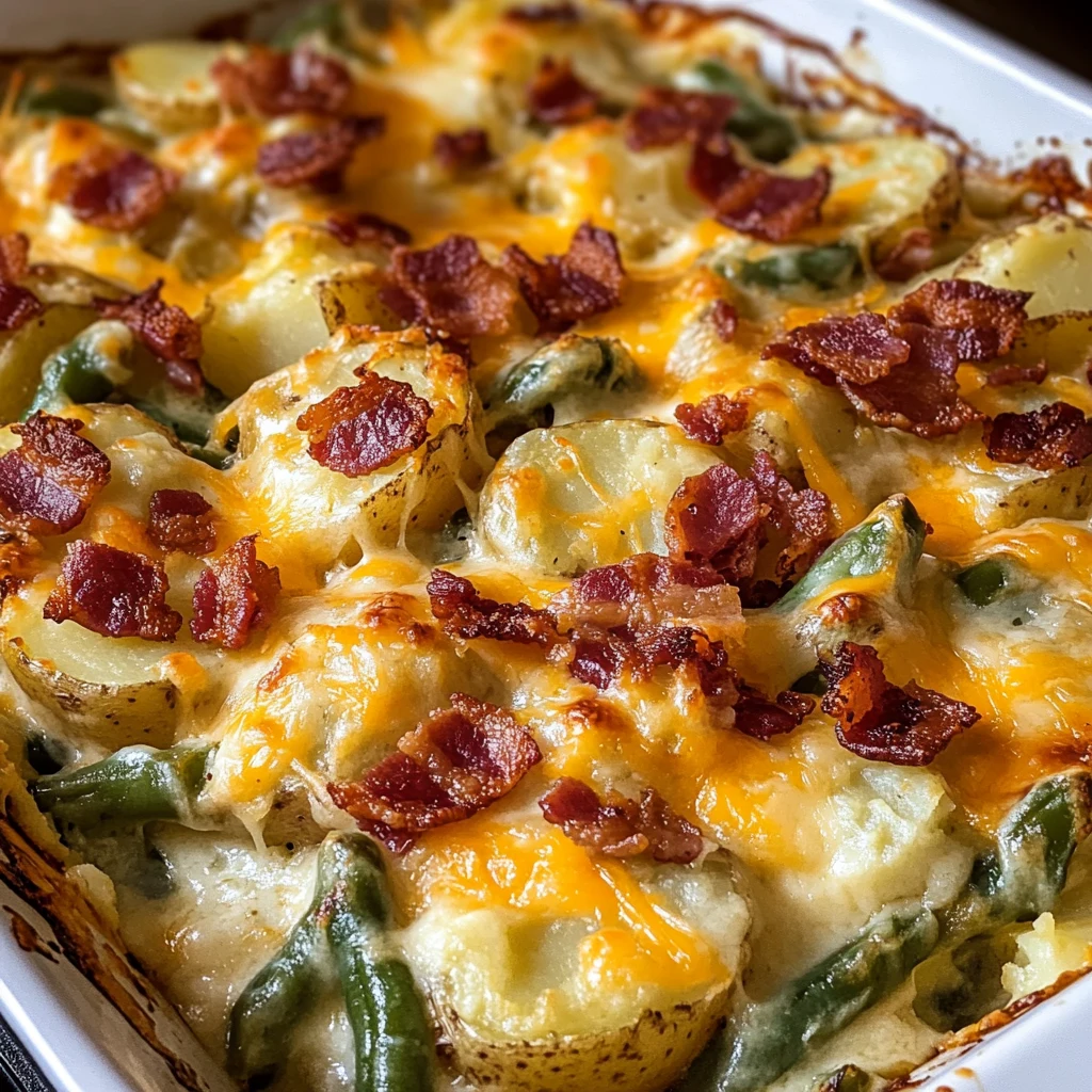 Bacon Green Bean Potato Casserole 5 Steps Supreme Delicious