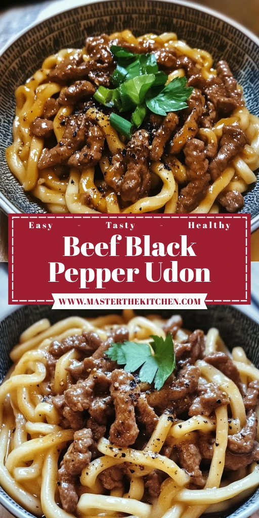 Beef Black Pepper Udon 4 Servings Ultimate Delicious