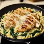 Boursin Orzo with Chicken: 6 Ingredients, Easy, Delicious