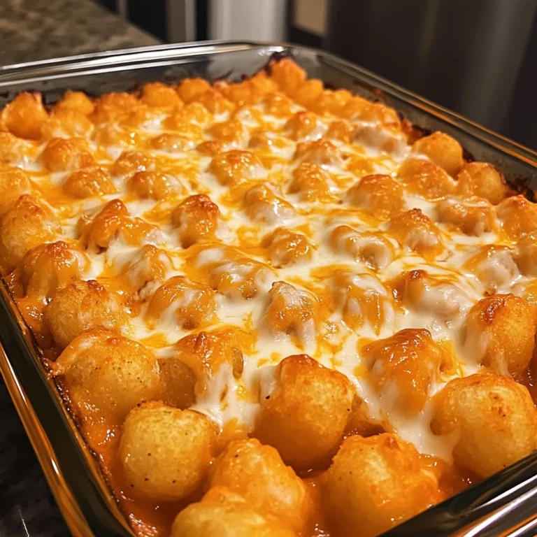 Buffalo Chicken Tater Tot Bake 30 Minutes Easy Delicious