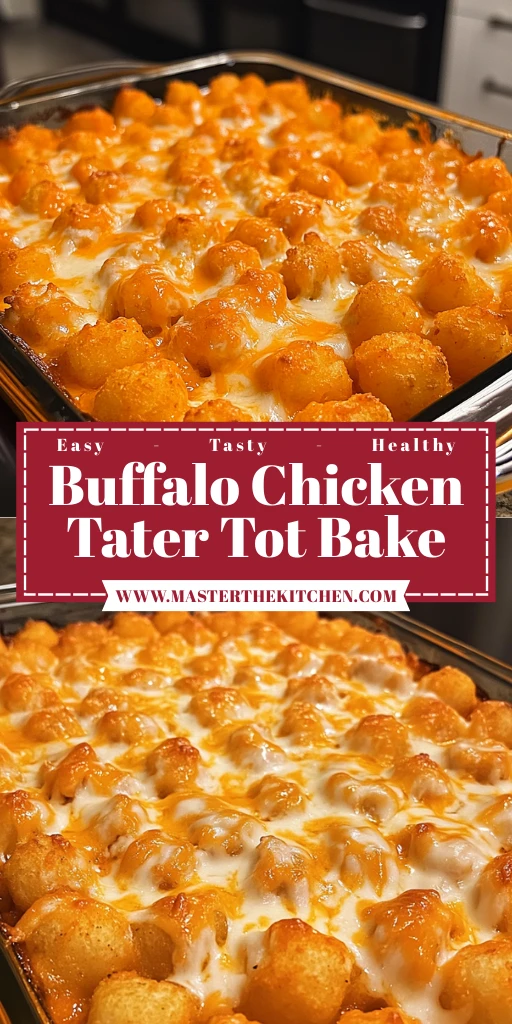 Buffalo Chicken Tater Tot Bake 30 Minutes Easy Delicious