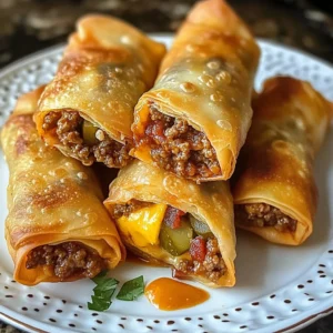 Cheeseburger Egg Rolls 5 Steps Ultimate Delicious