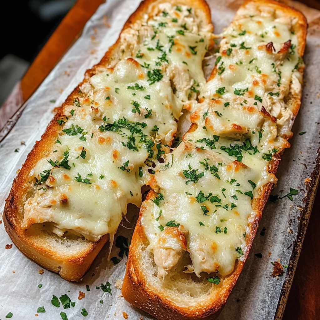 Chicken Alfredo Garlic Bread 5 Steps Ultimate Delicious