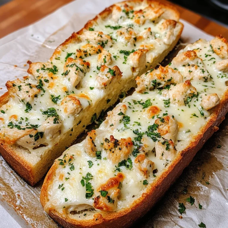 Chicken Alfredo Garlic Bread 5 Steps Ultimate Delicious