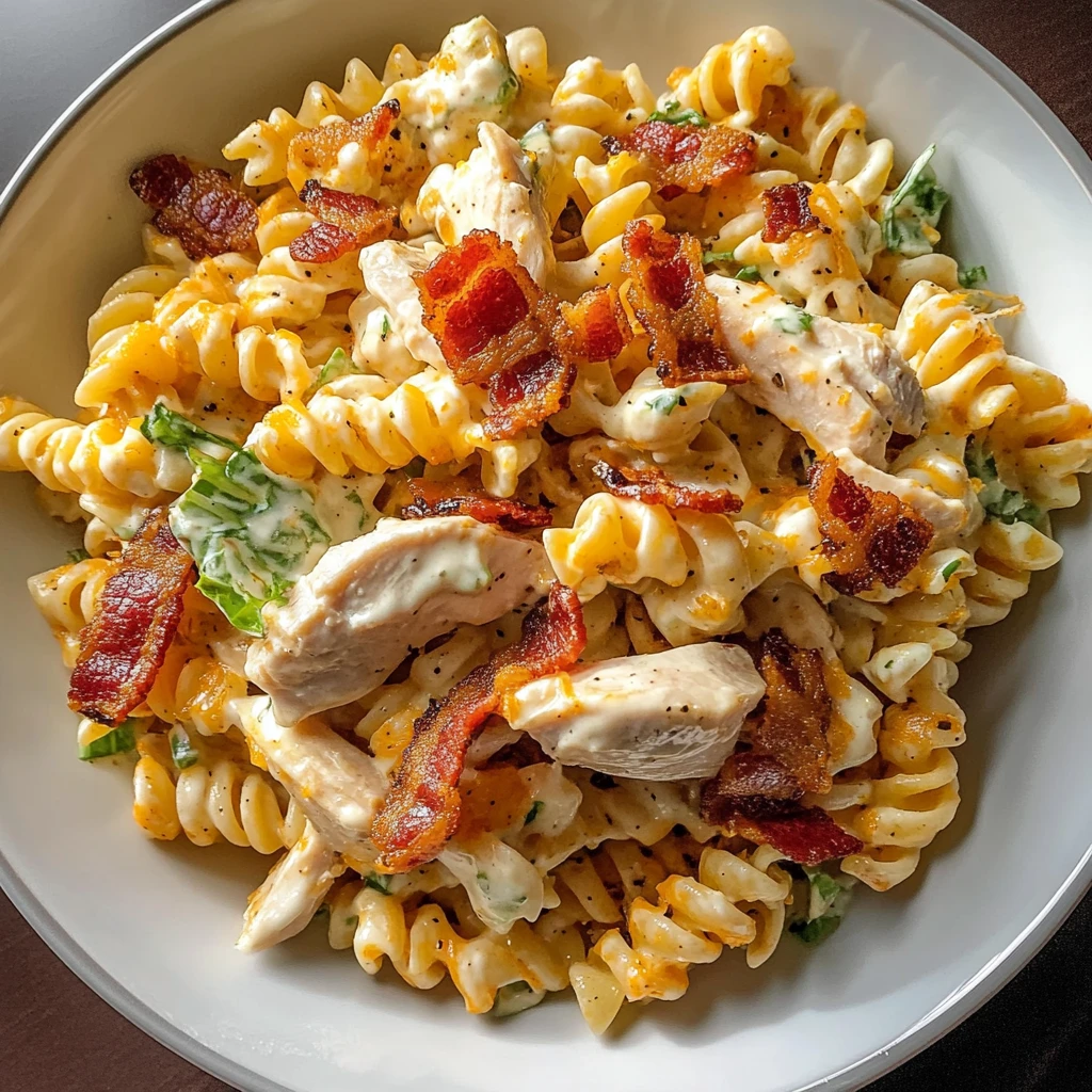 Create the Perfect Chicken Bacon Ranch Pasta Salad Today! 4 Chicken Bacon Ranch Pasta Salad 30 Minutes Ultimate Delicious