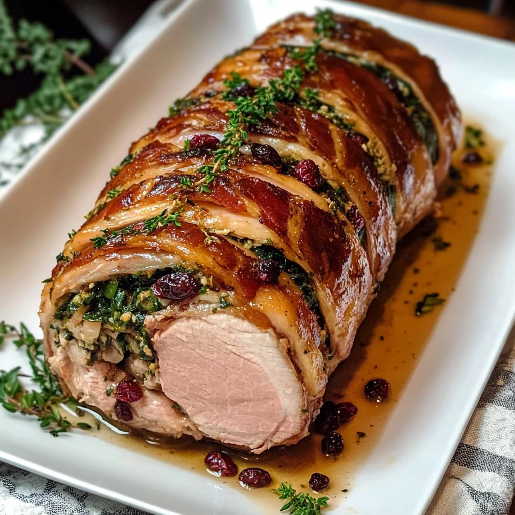 Christmas Stuffed Pork Roast 4 Servings Ultimate Delicious